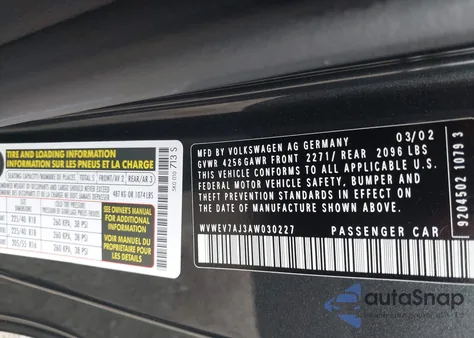 2010 Volkswagen Gti from USA, damaged, VIN WVWEV7AJ3AW030227